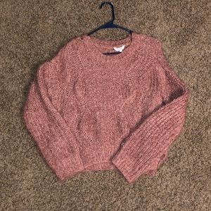 Fuzzy and warm crop sweater